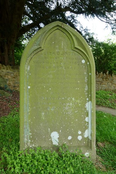 Memorial for Henry & Eliza Curtis Sandstone headstone