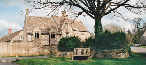 The green opposite the church, Coln St Dennis