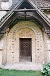 Norman doorway, St Swithin's Church, Quenington