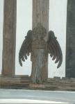 Carved angel on the ceiling of the church